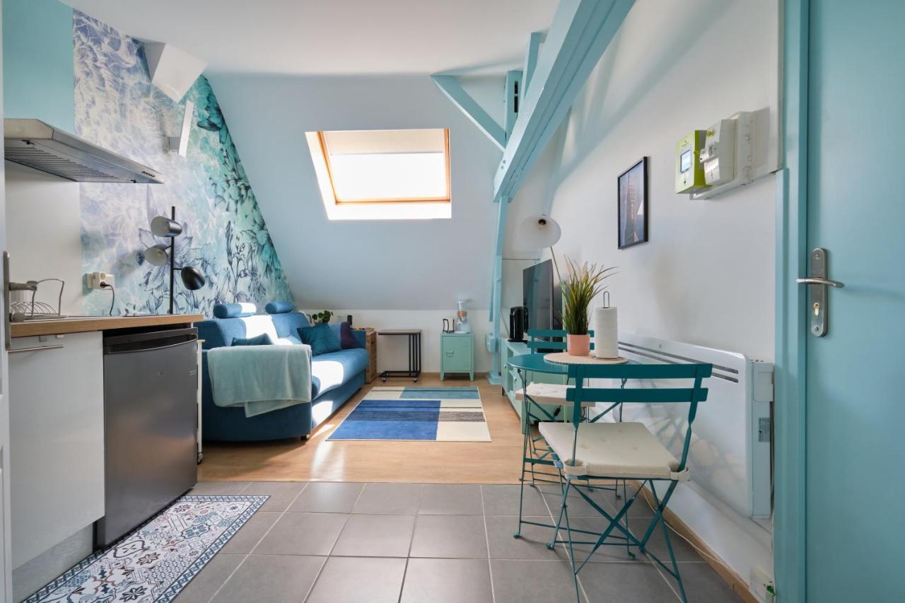 Le Cyan, studio 4min gare et centre ville, local vélo Amiens Extérieur photo